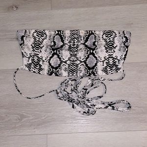 ZAFUL Bandeau Tie up Top